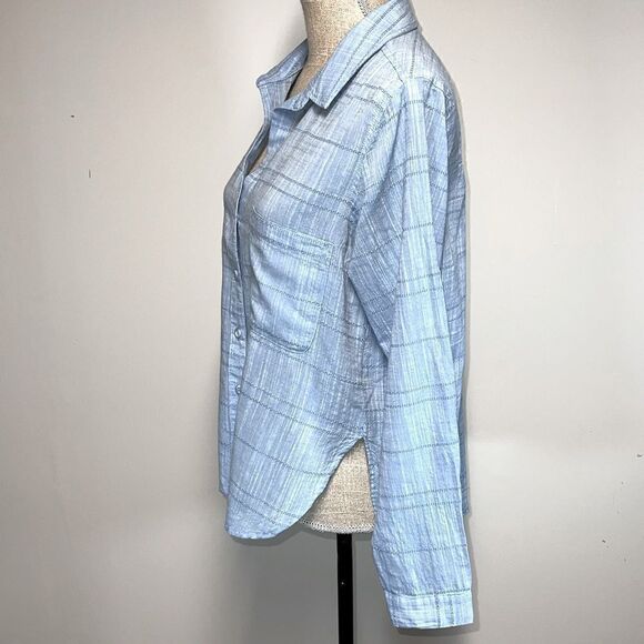 Bella Dahl Blue Long Sleeve Button Down Shirt - Picture 3 of 6